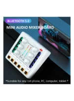 Mini Live Sound Card Mixer, White - Image 2