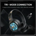 ONIKUMA GT802 Tri-Mode Wireless Gaming Headset with RGB Lighting - Image 4