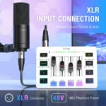 FIFINE AmpliGame SC3 Gaming Audio Mixer with XLR Mic Support & RGB Effects (Black,White) - Image 13