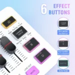 FIFINE AmpliGame SC3 Gaming Audio Mixer with XLR Mic Support & RGB Effects (Black,White) - Image 3