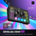 FIFINE AmpliGame SC3 Gaming Audio Mixer with XLR Mic Support & RGB Effects (Black,White) - Image 9