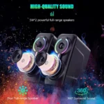 Onikuma L6 RGB Multimedia Gaming Speaker with Bluetooth & USB Support - Image 4