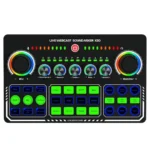 X50 Sound Card Live Webcast Sound Mixer- Black - Image 2