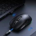 Onikuma DM07 Wireless Gaming Mouse with RGB Charging Dock-Black - Image 4