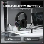 ONIKUMA GT836 Gaming Headset with Four-Mode Connectivity- Black - Image 5
