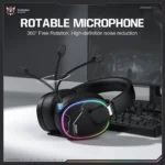 ONIKUMA GT836 Gaming Headset with Four-Mode Connectivity- Black - Image 7