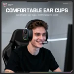 ONIKUMA GT836 Gaming Headset with Four-Mode Connectivity- Black - Image 3