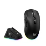 Onikuma DM07 Wireless Gaming Mouse with RGB Charging Dock-Black - Image 3
