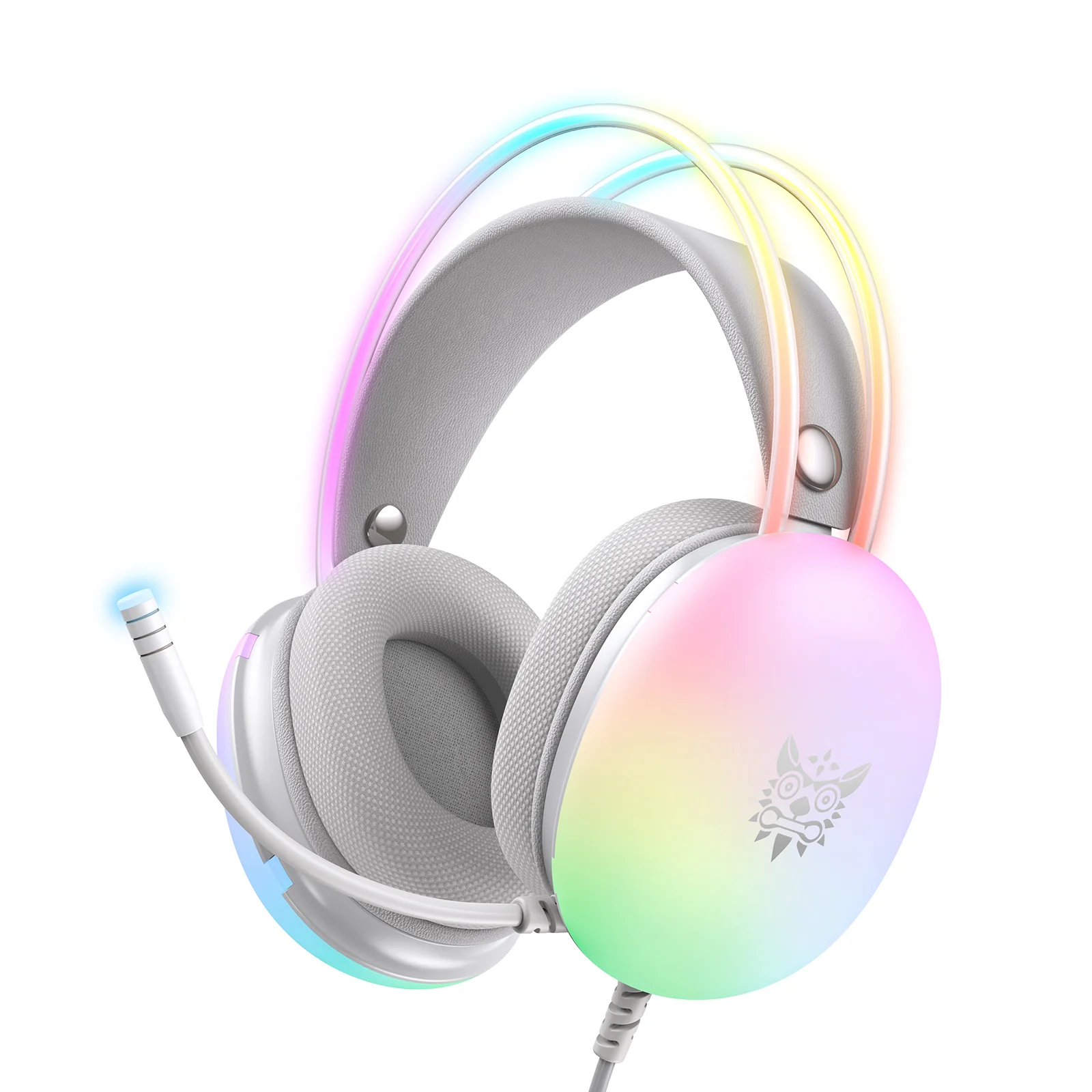 1_653b4d76-5187-4735-9e08-4dee62a8e456_2048x2048 ONIKUMA X25 RGB Gaming Headset- White - Image 1