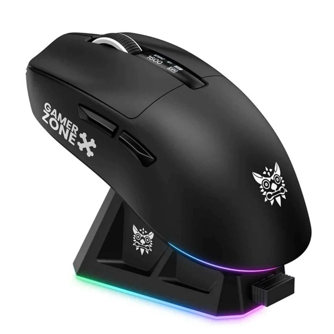 1_9phy-ck Onikuma DM07 Wireless Gaming Mouse with RGB Charging Dock-Black - Image 1