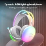 ONIKUMA X25 RGB Gaming Headset- White - Image 2