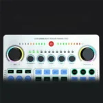 X50 Sound Card Live Webcast Sound Mixer- White
