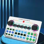 X50 Sound Card Live Webcast Sound Mixer- White - Image 3
