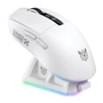 Onikuma DM07 Wireless Gaming Mouse with RGB Charging Dock-White