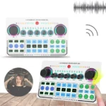X50 Sound Card Live Webcast Sound Mixer- White - Image 5