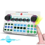 X50 Sound Card Live Webcast Sound Mixer- White - Image 2