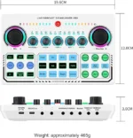 X50 Sound Card Live Webcast Sound Mixer- White - Image 6