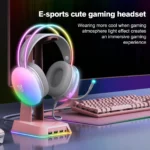 ONIKUMA X25 RGB Gaming Headset- White - Image 3