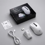 Onikuma DM07 Wireless Gaming Mouse with RGB Charging Dock-White - Image 6
