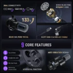 FIFINE Podcasting & Streaming Standard Bundle Kit: K688 Microphone + BM88 Boom Arm Stand - Image 2