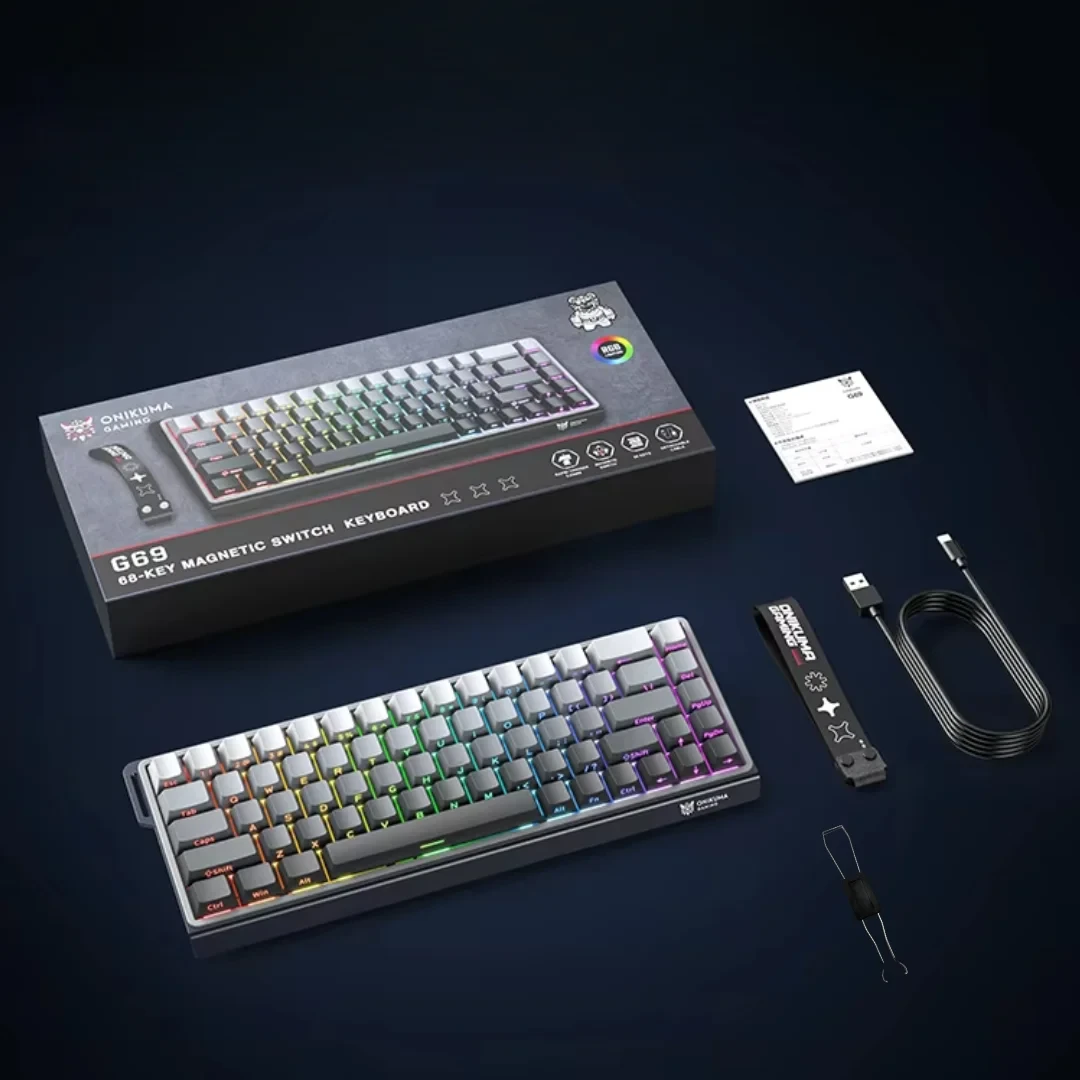 9_1rtc-7j ONIKUMA G69 Wired Megnetic switch Gaming Keyboard with RGB Lighting – 68 Keys - Image 1