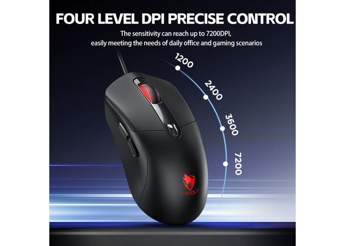 T-wolf-G550-Gaming-Mouse-RGB-WITH--Gengar-Kuromi-Sticker-2-1400x1000h T WOLF GAMING WIRED MOUSE - Image 1