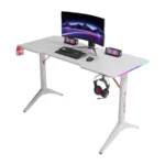 ROYAL 110cm RGB Carbon Fiber Gaming Desk Table with Cup & Speaker Holders ... - Image 2
